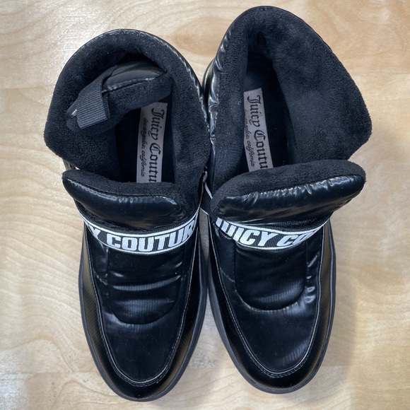 Juicy Couture Veronica Logo Puffer Platform Ankle Boots - Black - Picture 6 of 12